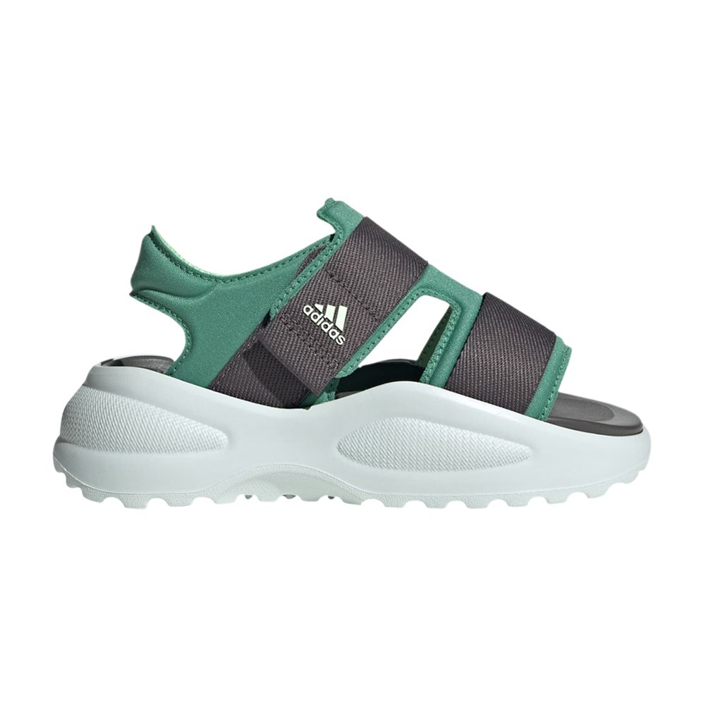 Pre-owned Adidas Originals Adidas Mehana Sandal J 'preloved Green Charcoal' | Kid's Size 6