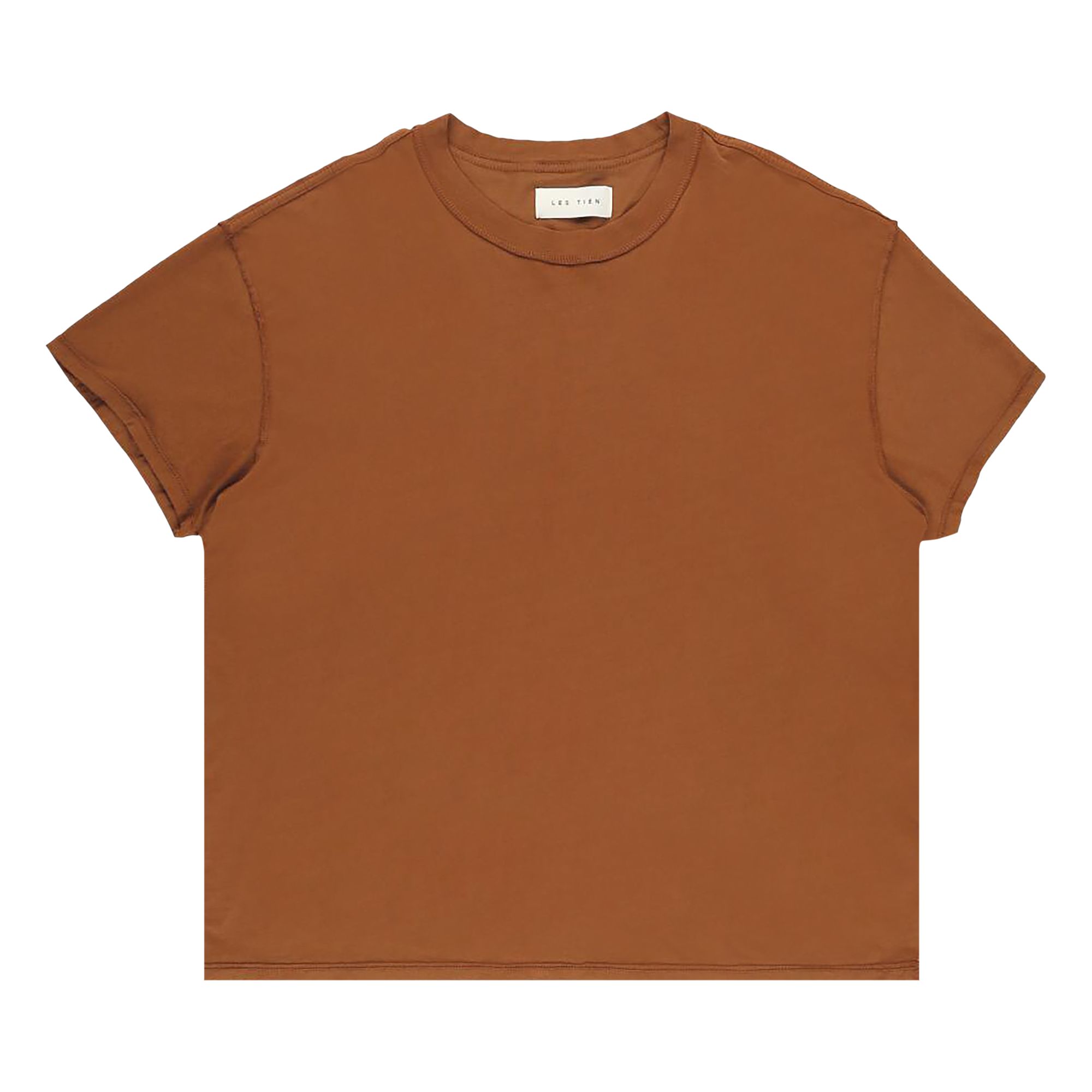 Pre-owned Les Tien Inside Out T-shirt 'sahara' In Orange