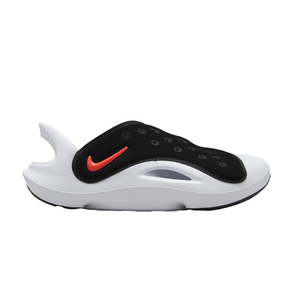 Nike Aqua Swoosh Sandal PS 'Black Hyper Orange' | Kid's Size 11 - FN0876-001