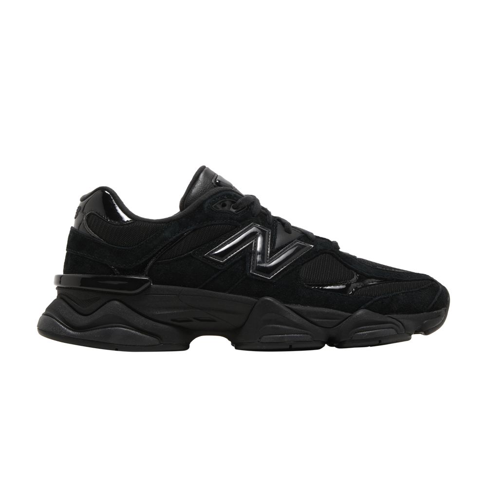 New Balance 9060 'Triple Black Suede Patent' | Men's Size 5.5