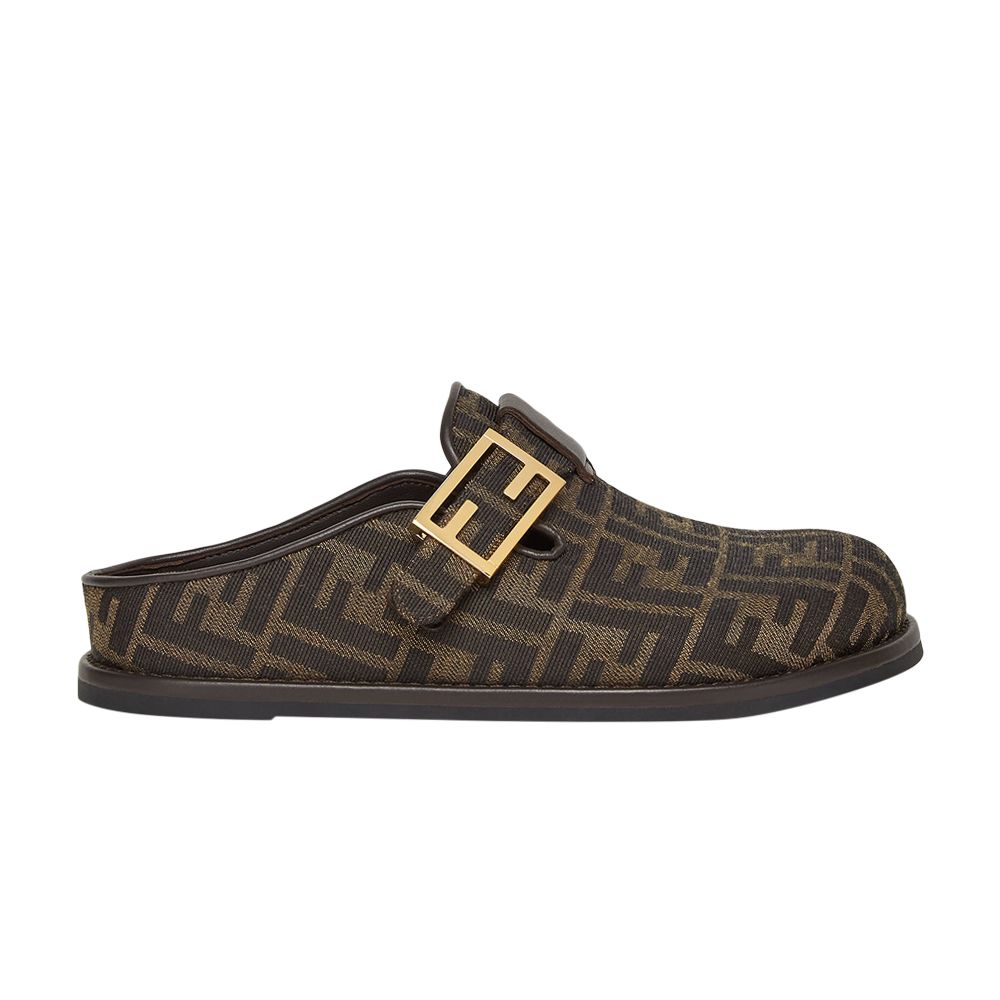 Pre-owned Fendi Wmns Feel Sabot 'ff Baguette - Brown'