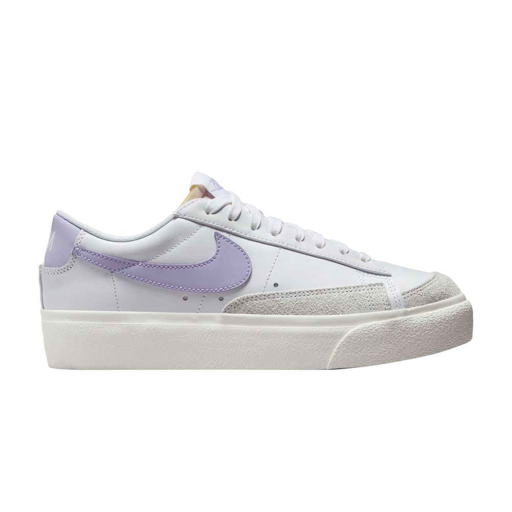 Pre-owned Nike Wmns Blazer Low Platform 'white Lilac Bloom'
