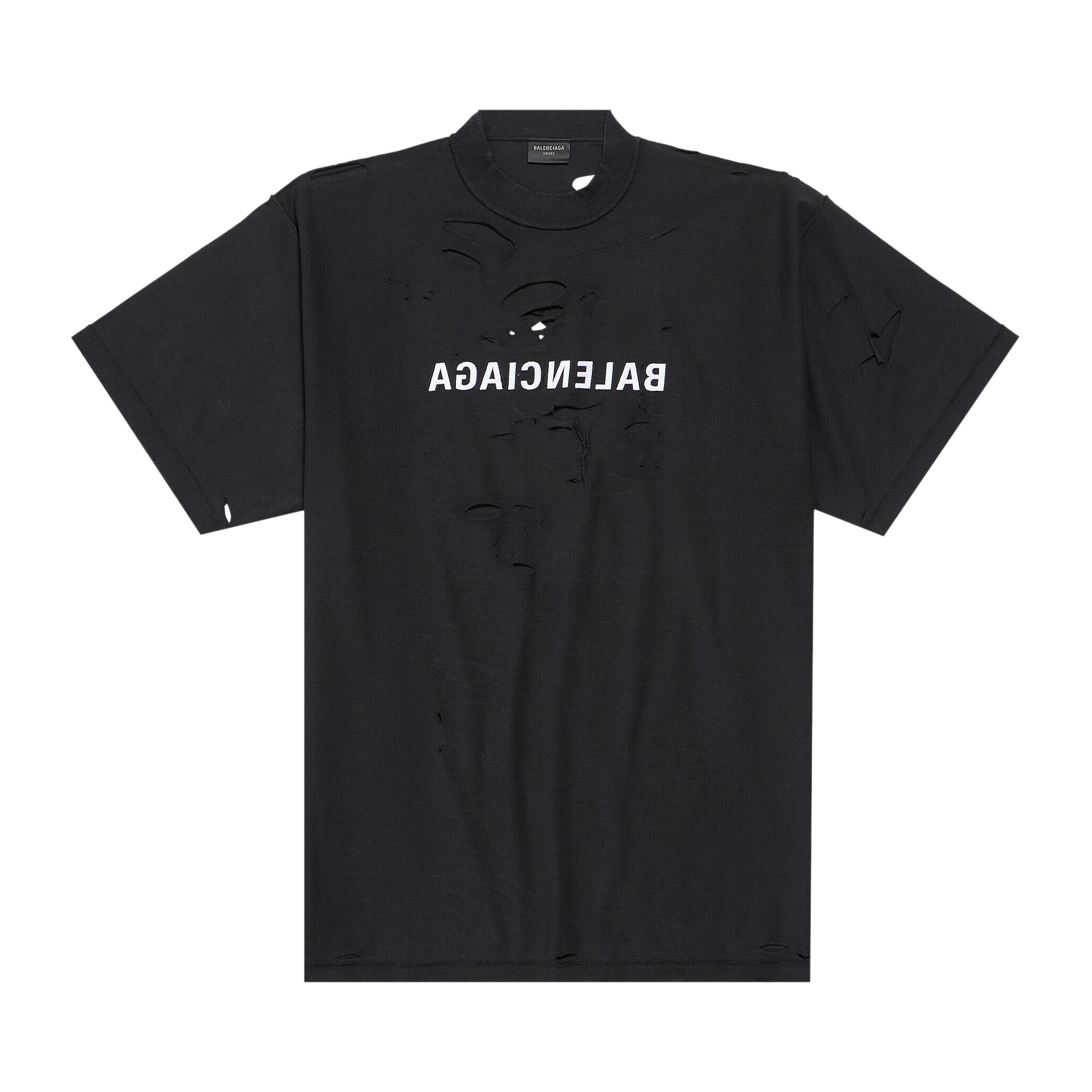 Balenciaga Inside Out T-Shirt 'Faded Black/White' | Men's Size 2
