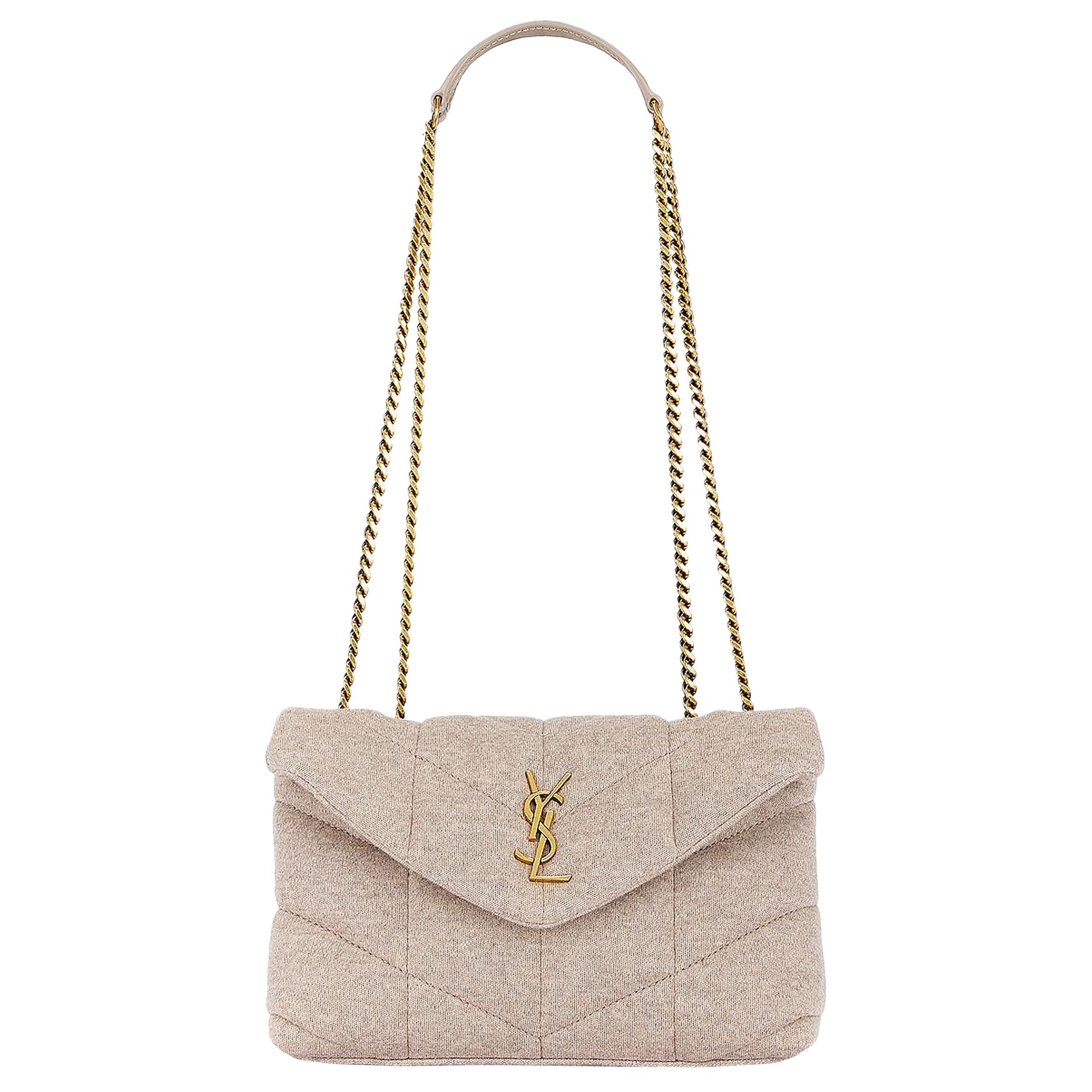 Saint Laurent Puffer Toy Bag 'Chalk Beige' | White | Women's Size Onesize