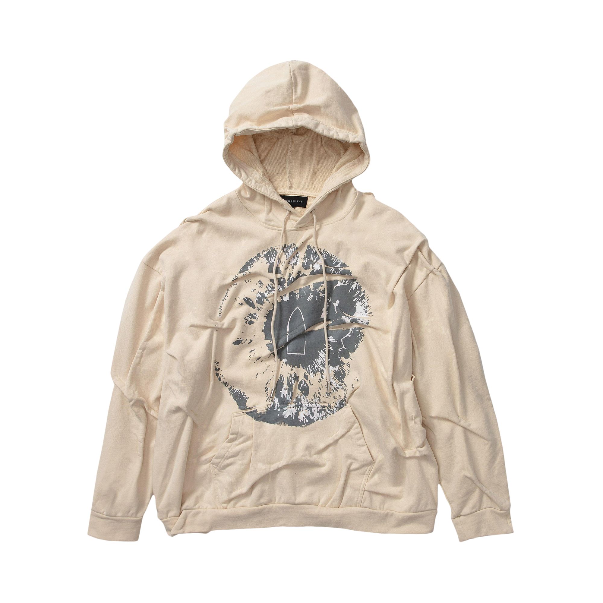 Pre-owned Who Decides War Gathered Eye Hooded Sweatshirt 'cream' | White | Men's Size S