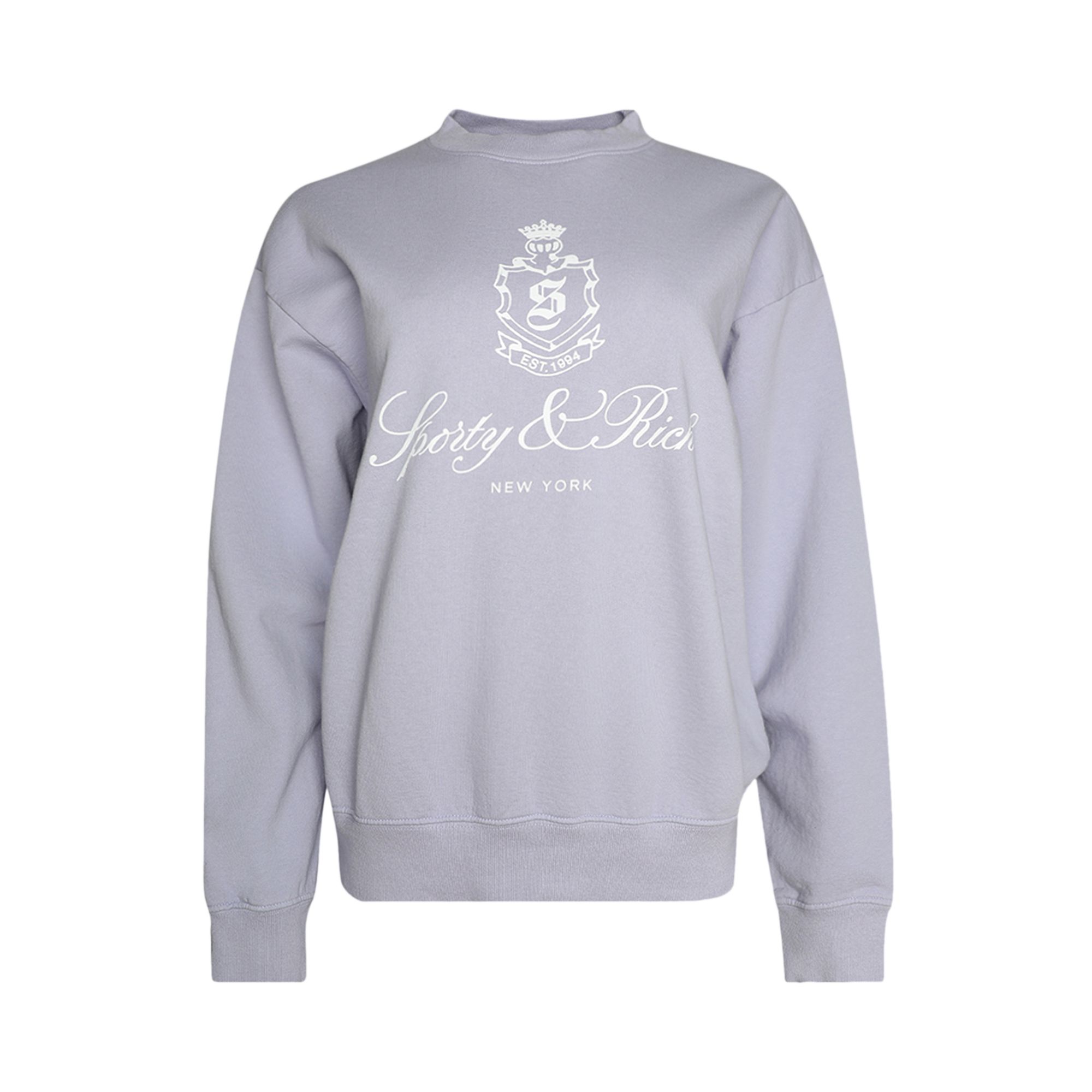 Sporty & Rich Vendome Crewneck 'Soft Lilac/White' | Purple | Women's Size XS