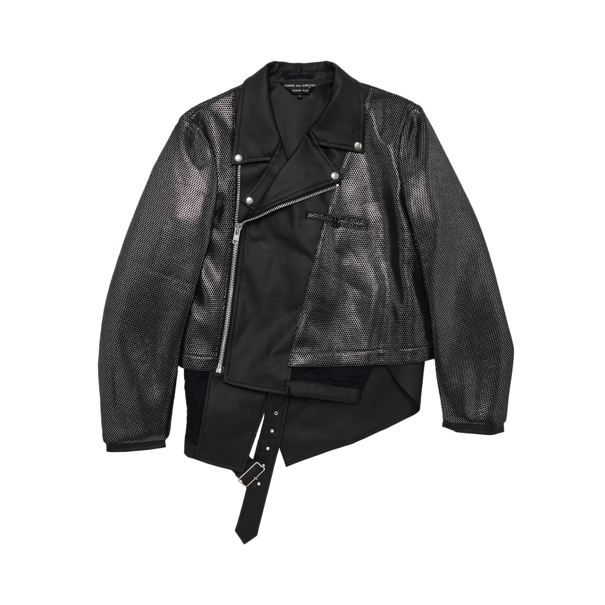 Pre-owned Comme Des Garçons Homme Deux Comme Des Garçons Homme Plus Leather Jacket 'black' | Men's Size M