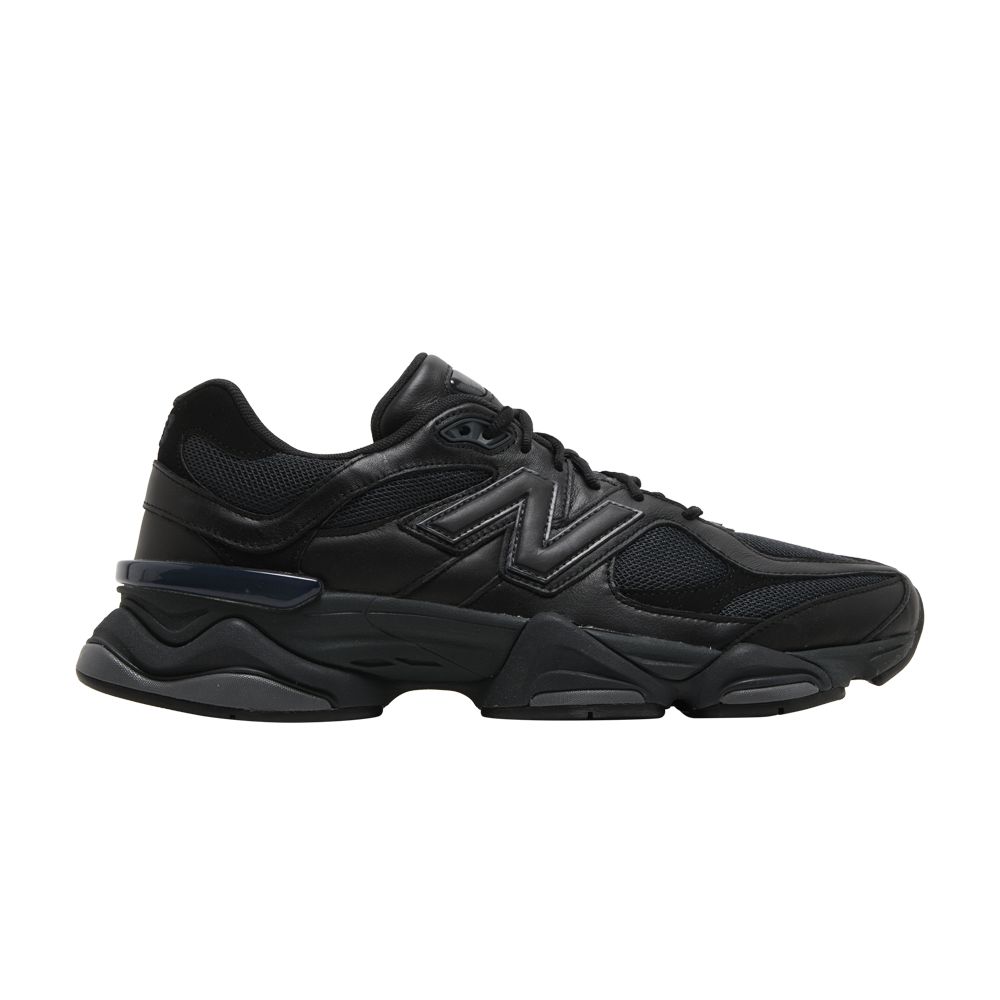 New Balance 9060 'Triple Black Leather' | Men's Size 7