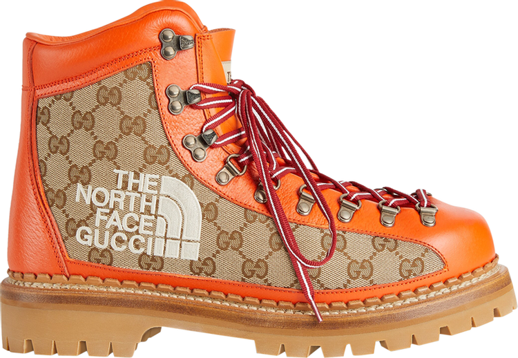 The North Face x Gucci Lace Up Boot 'Beige Orange Monogram'
