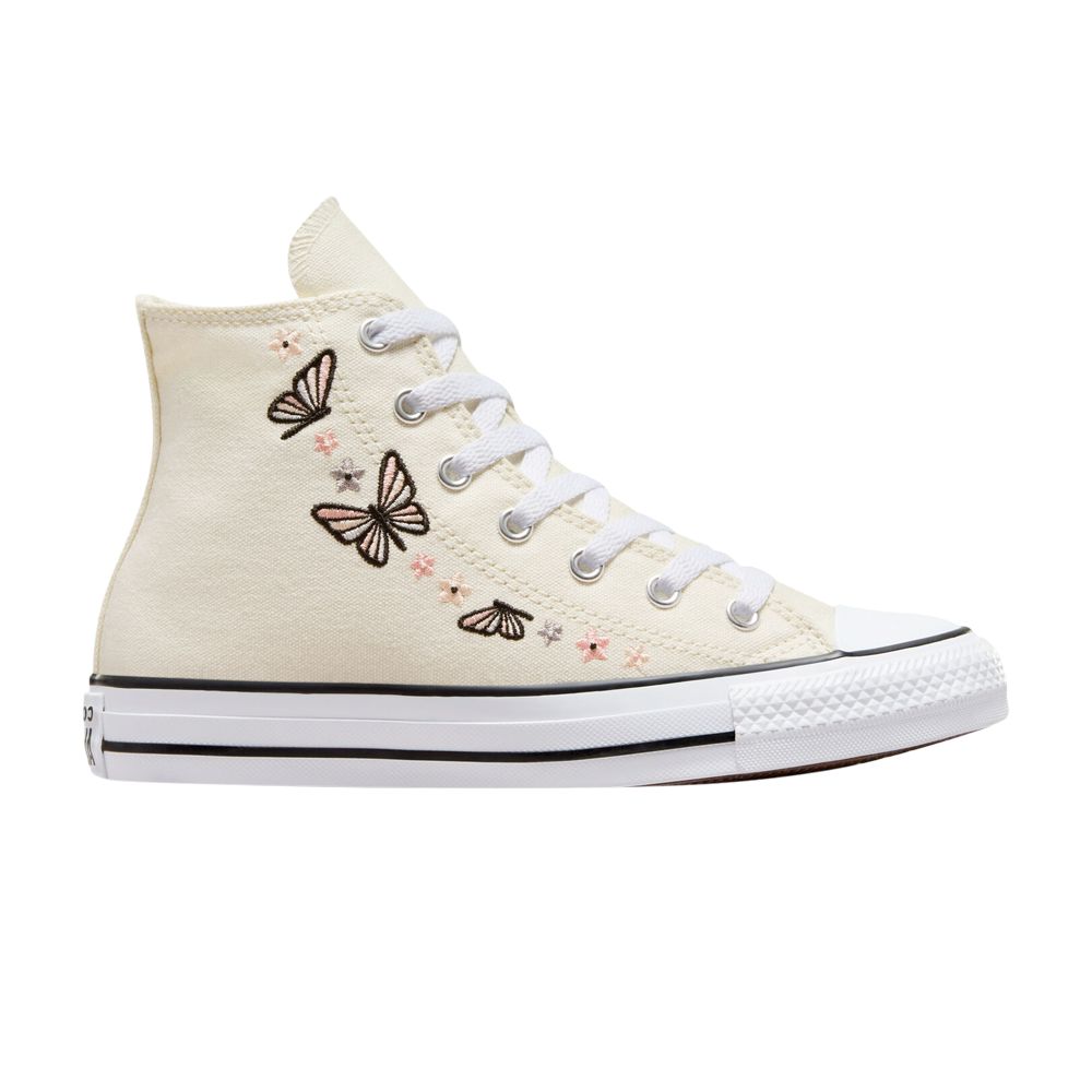 Pre-owned Converse Chuck Taylor All Star High Gs 'butterflies' | Cream | Kid's Size 5.5 In White