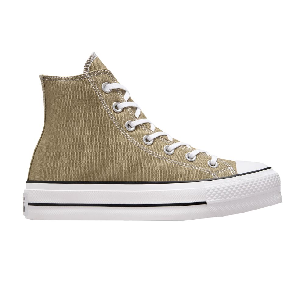 Pre-owned Converse Wmns Chuck Taylor All Star Lift Platform High 'mossy Sloth' In Green