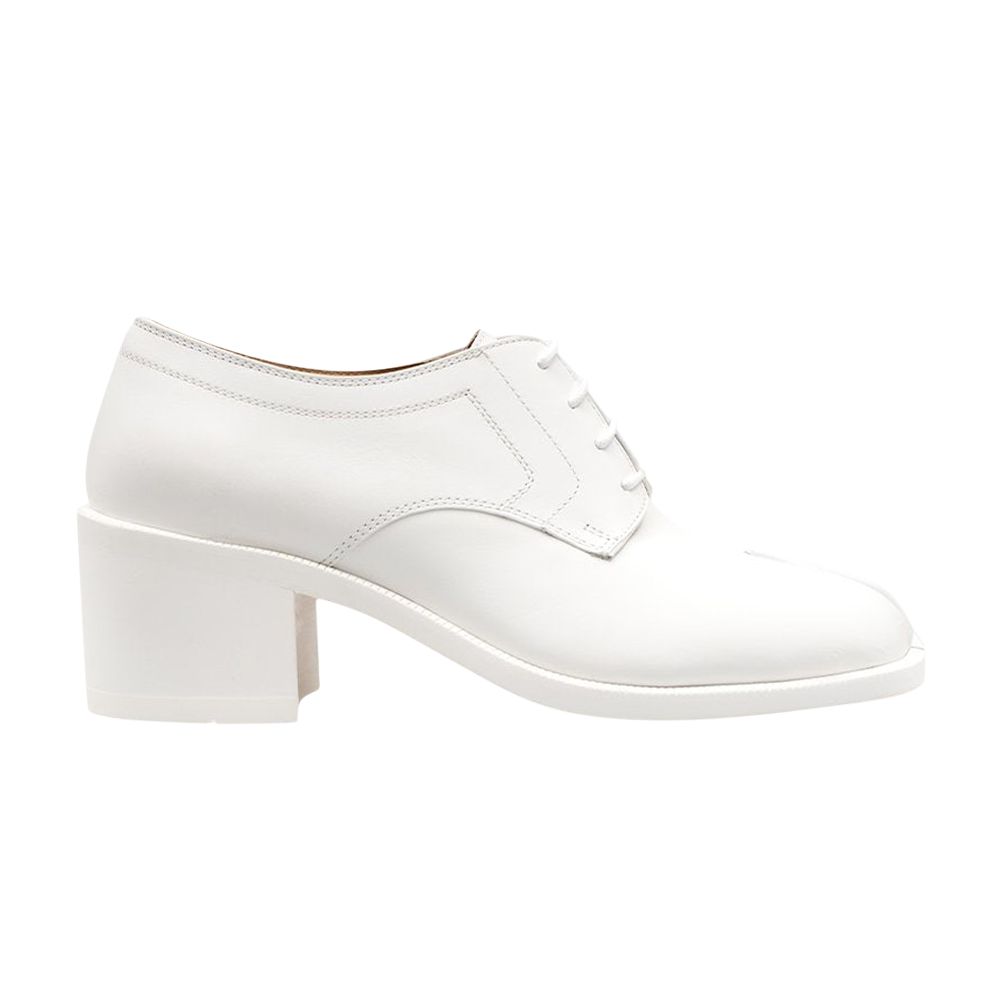 Pre-owned Maison Margiela Wmns Tabi Mid Heel Derby 'white' | Women's Size 35.5