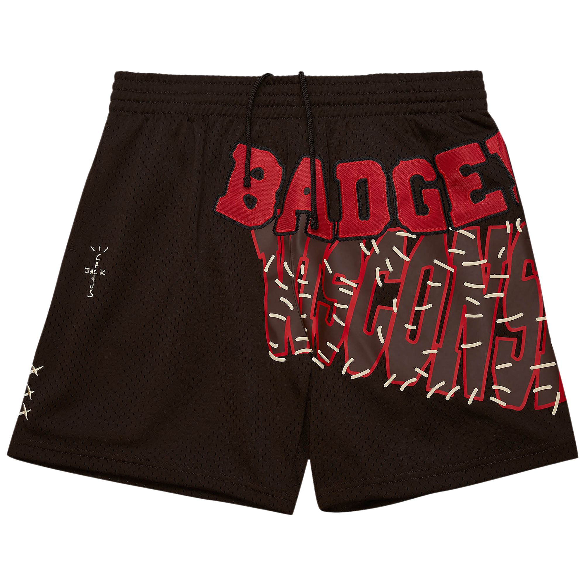 Pre-owned Cactus Jack By Travis Scott X Mitchell & Ness University Of Wisconsin Shorts 'brown' | Men's Size Xx