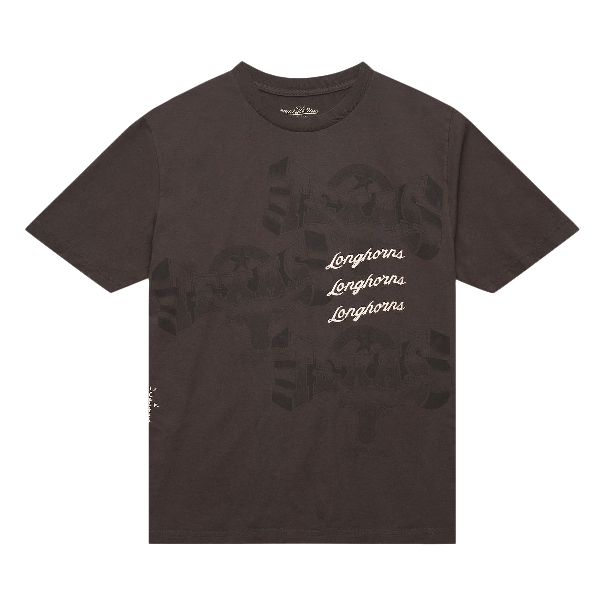 Pre-owned Cactus Jack By Travis Scott X Mitchell & Ness University Of Texas Seal Tee 'brown' | Men's Size L