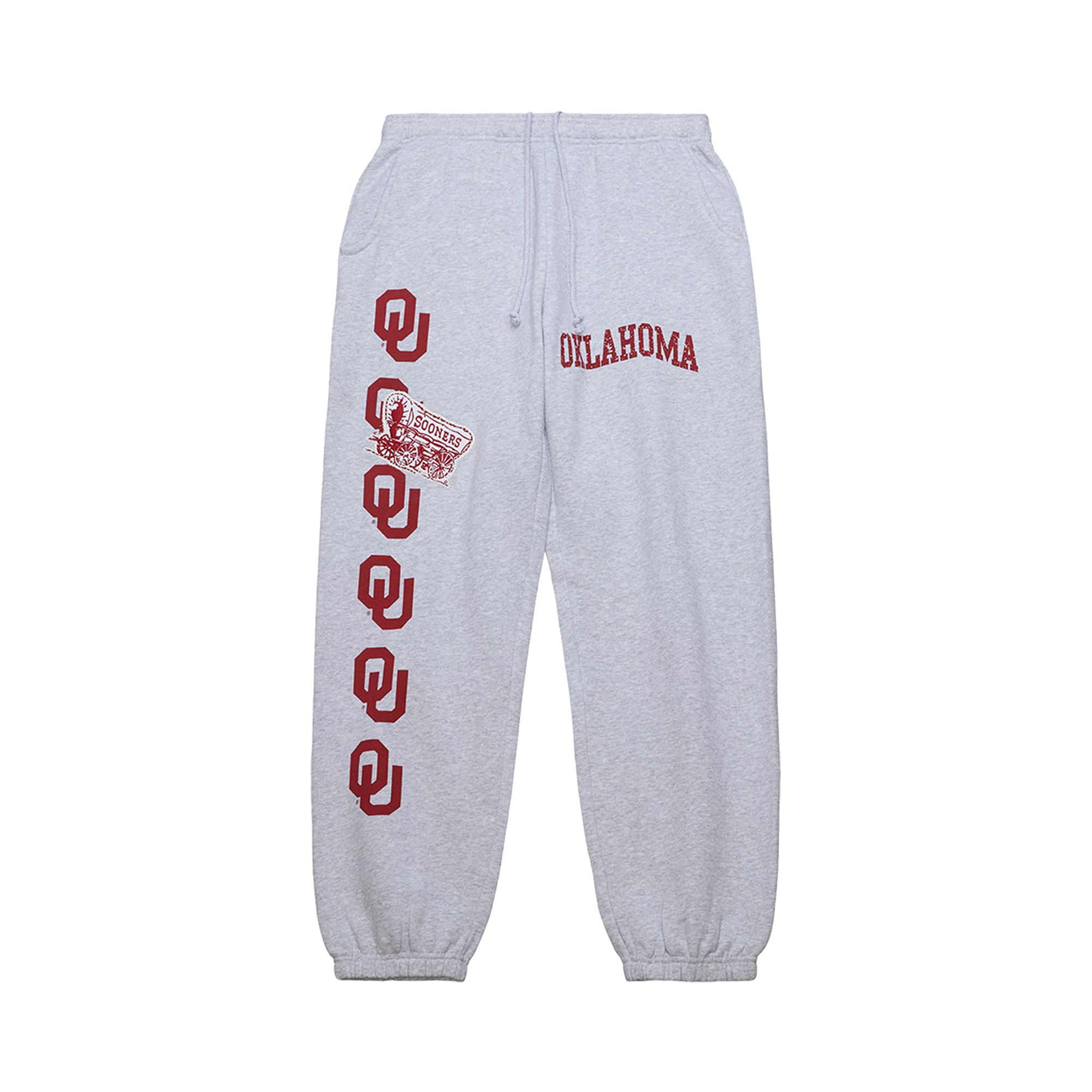 Pre-owned Cactus Jack By Travis Scott X Mitchell & Ness University Of Oklahoma Sweatpants 'grey Heather' | Men