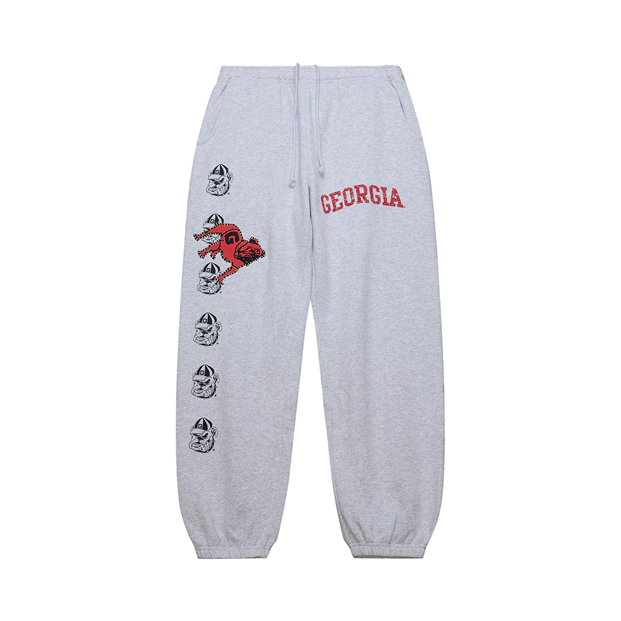 Pre-owned Cactus Jack By Travis Scott X Mitchell & Ness University Of Georgia Sweatpants 'grey Heather' | Men' In Gray