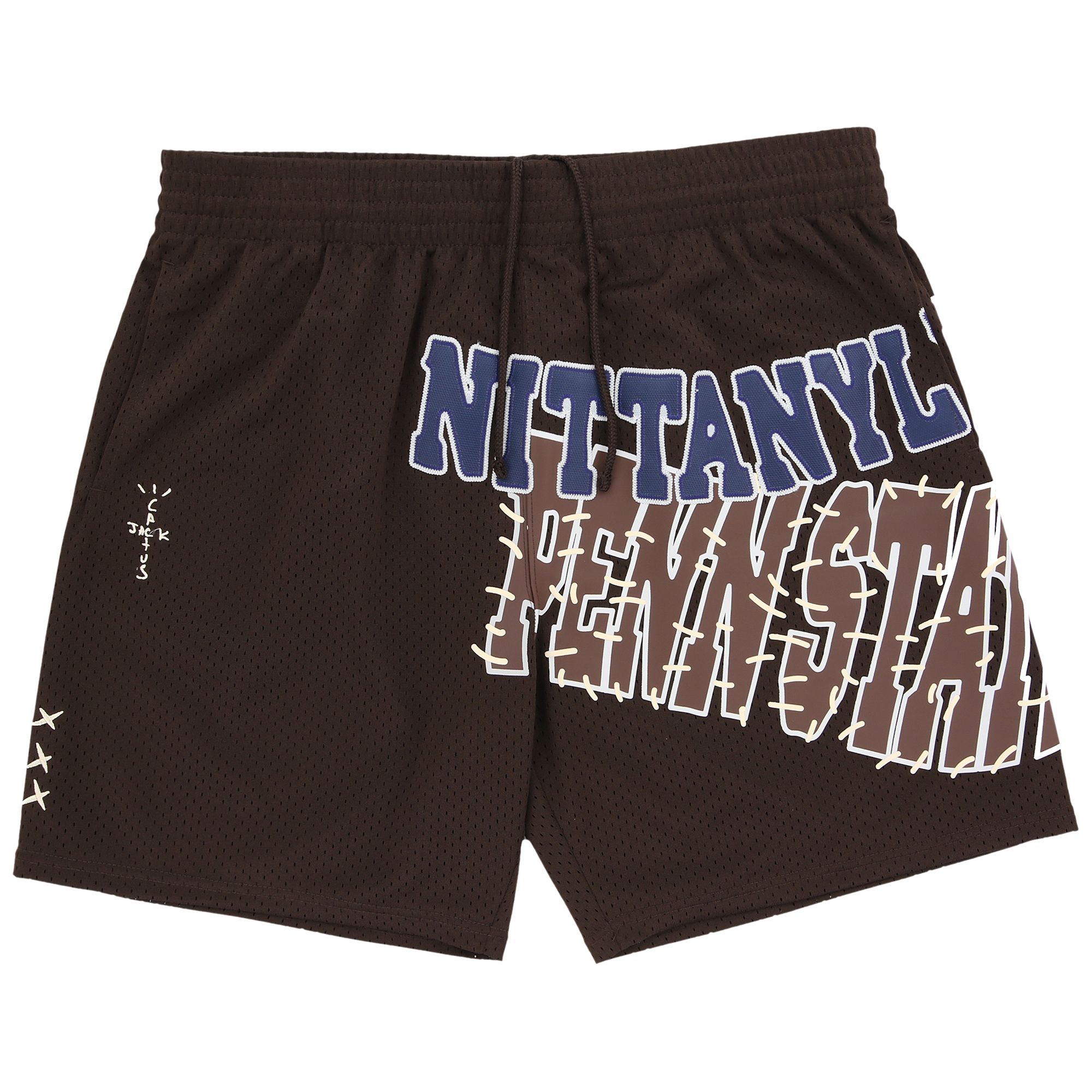 Pre-owned Cactus Jack By Travis Scott X Mitchell & Ness Penn State University Shorts 'brown' | Men's Size L