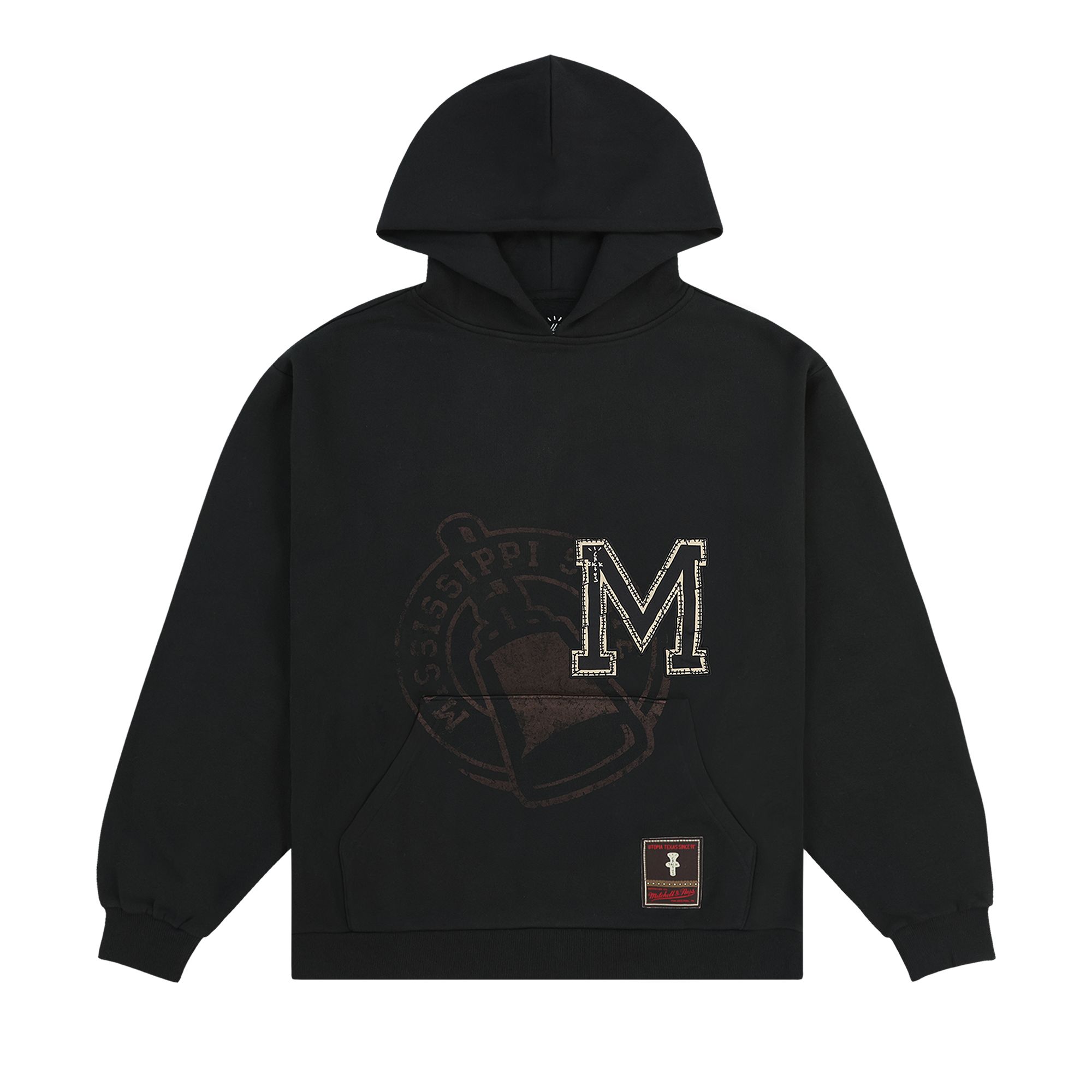 Pre-owned Cactus Jack By Travis Scott X Mitchell & Ness Mississippi State University Hoodie 'black'