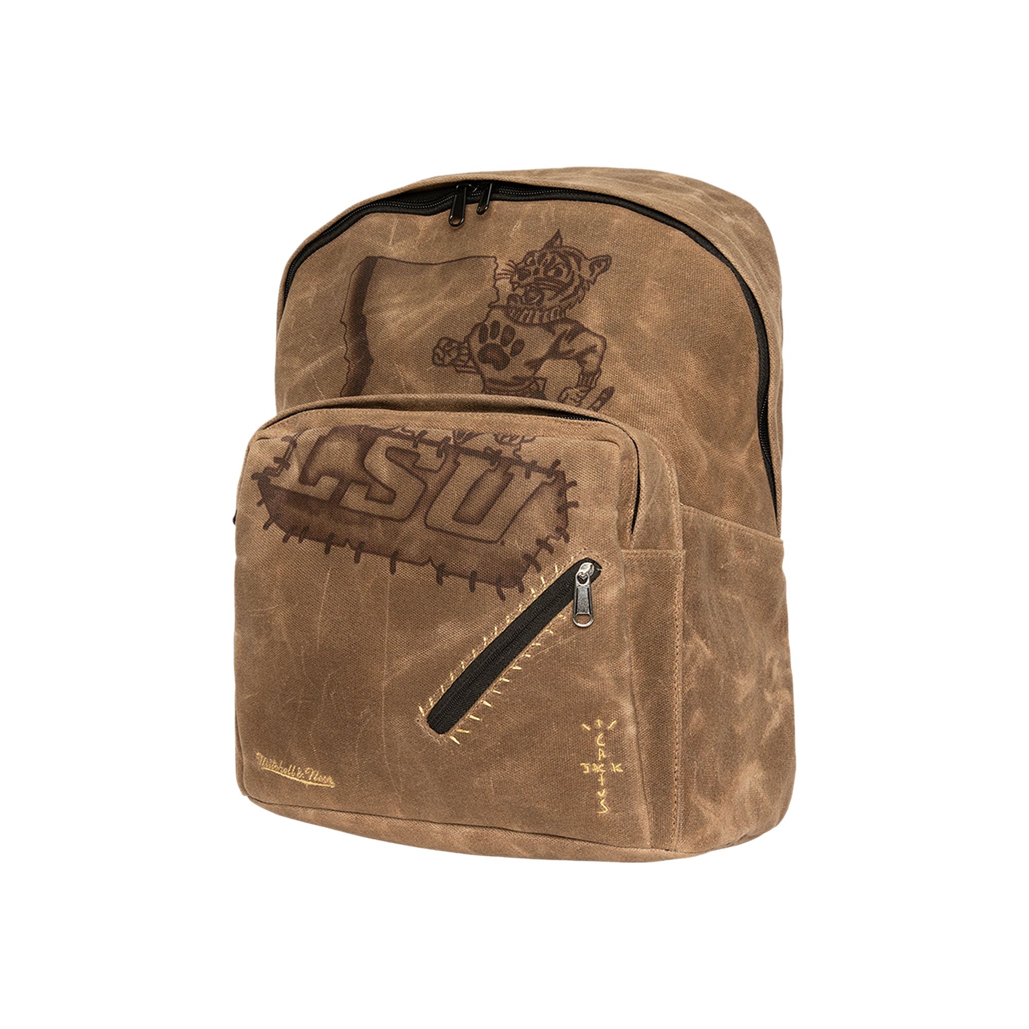 Cactus Jack by Travis Scott x Mitchell & Ness Louisiana State University Backpack 'Brown' | Men's Size Onesize