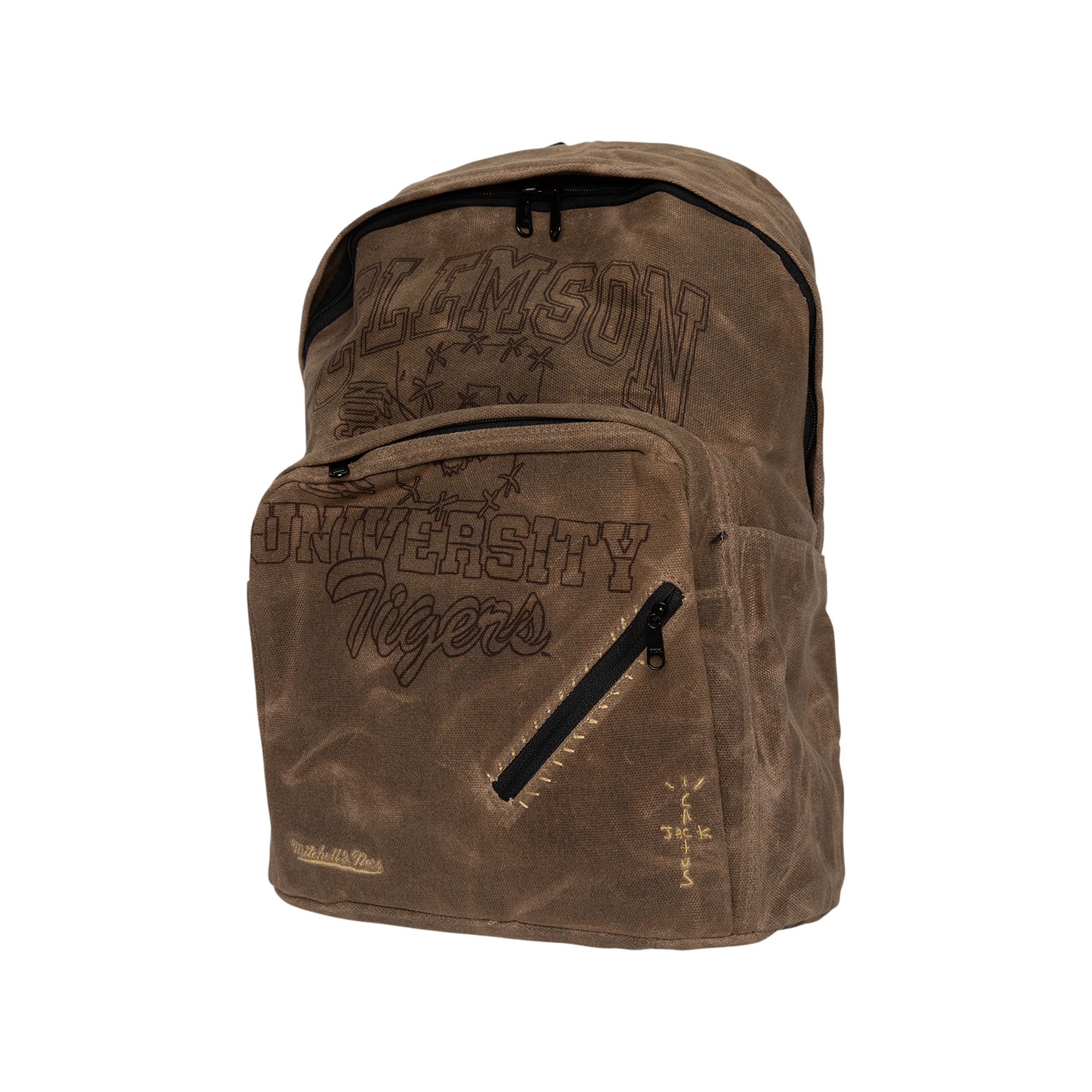 Pre-owned Cactus Jack By Travis Scott X Mitchell & Ness Clemson University Backpack 'brown'