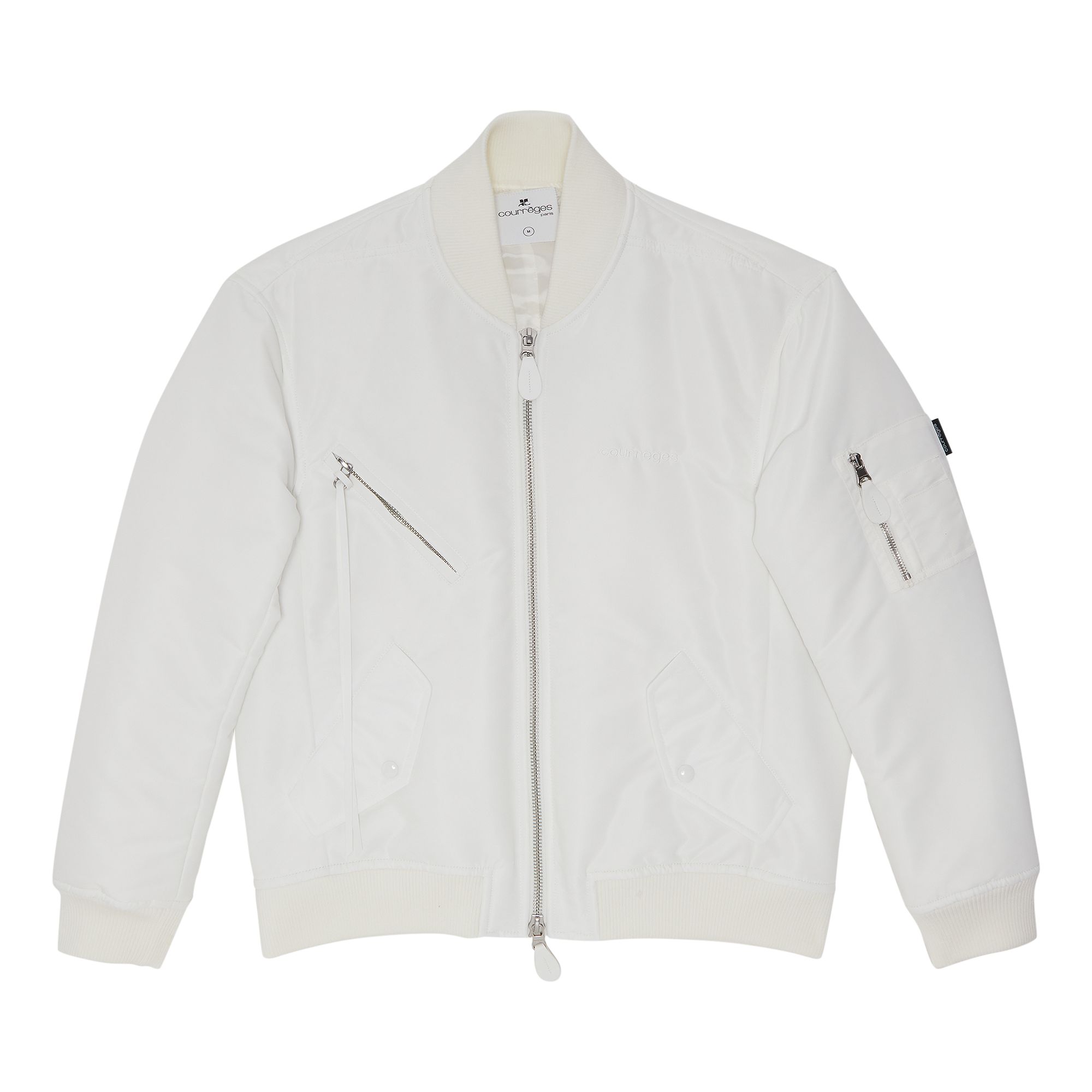 Pre-owned Courrèges Cocoon Nylon Bomber Jacket 'heritage White' | Men's Size M