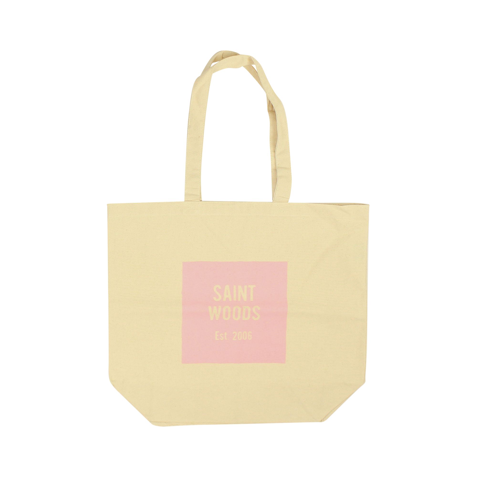 Saintwoods Canvas Tote Bag 'Tan/Pink' | Women's Size Onesize