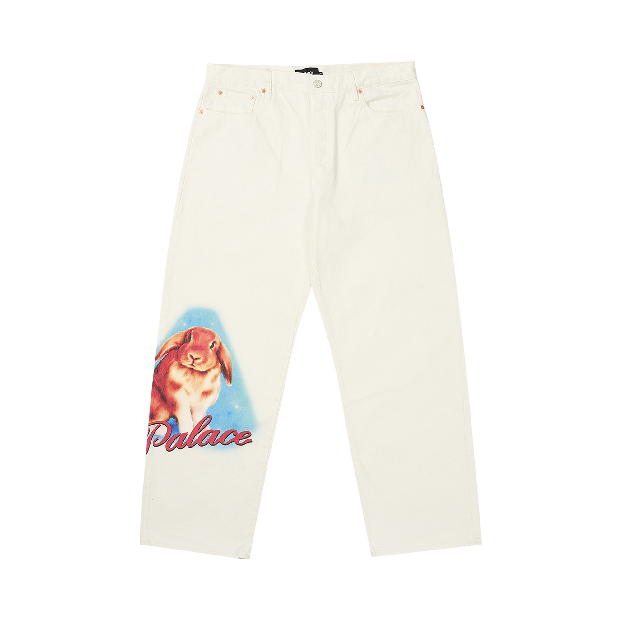 Pre-owned Palace Phumper P90 Baggy Jean 'white' | Men's Size 32