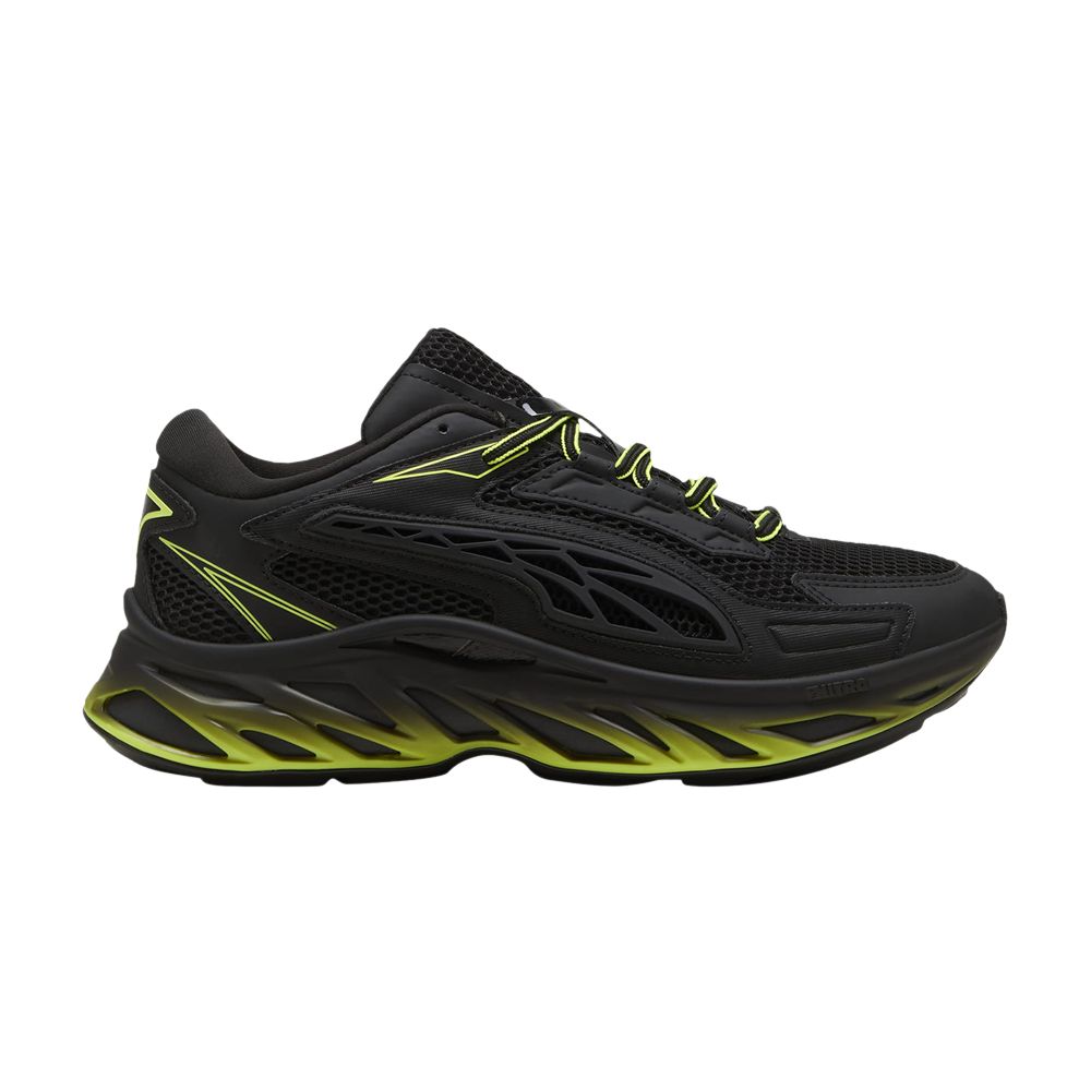 Pre-owned Puma Exotek Nitro 'black Electric Lime'
