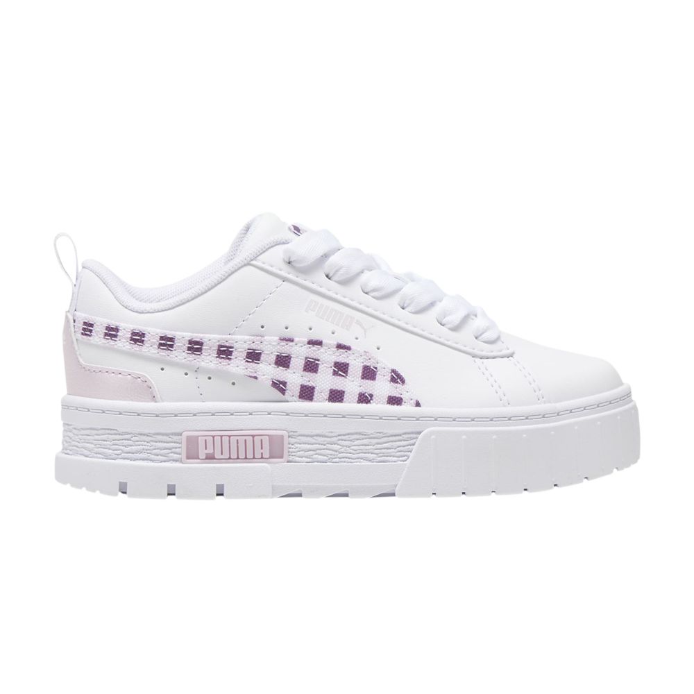 Puma Mayze Little Kid 'Gingham Cozy - Grape Mist' | White | Kid's Size 11.5