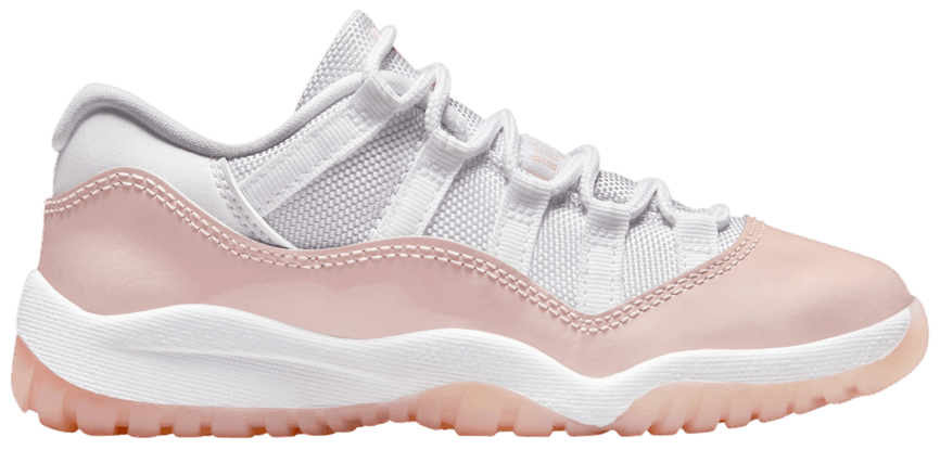 pink and white jordan 11 high top