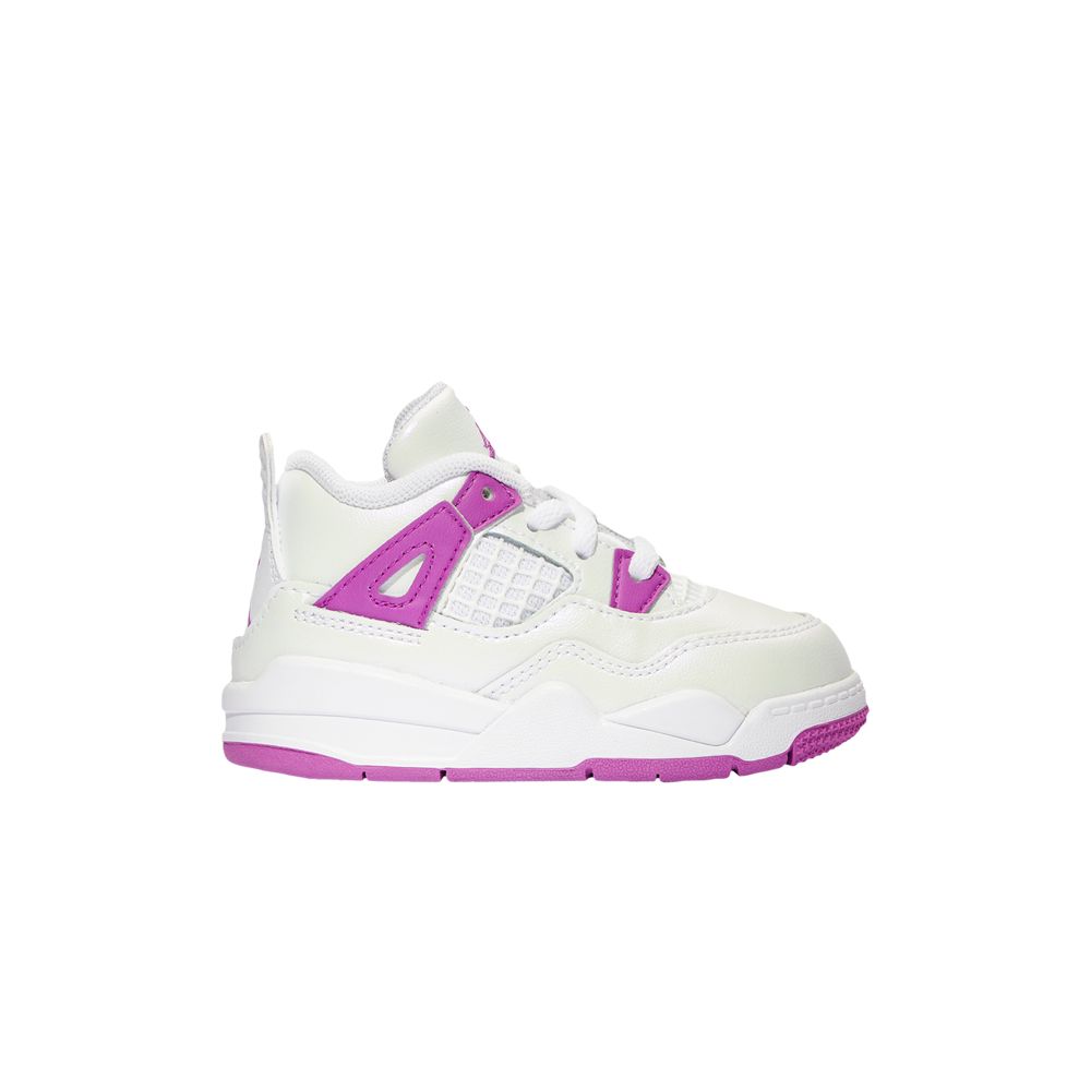 Pre-owned Air Jordan 4 Retro Td 'hyper Violet' | White | Infant Size 2