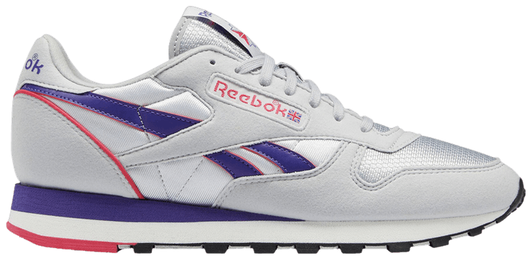 Reebok Classic Leather Pure Grey Team Purple