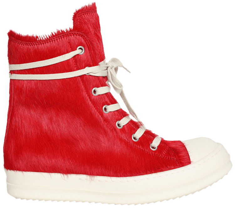 Rick Owens Wmns Lido Runway High Sneaker 'Cardinal Red'