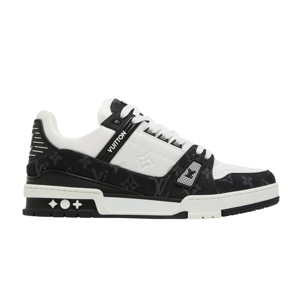 Pre-owned Louis Vuitton Trainer 'black Monogram Denim'