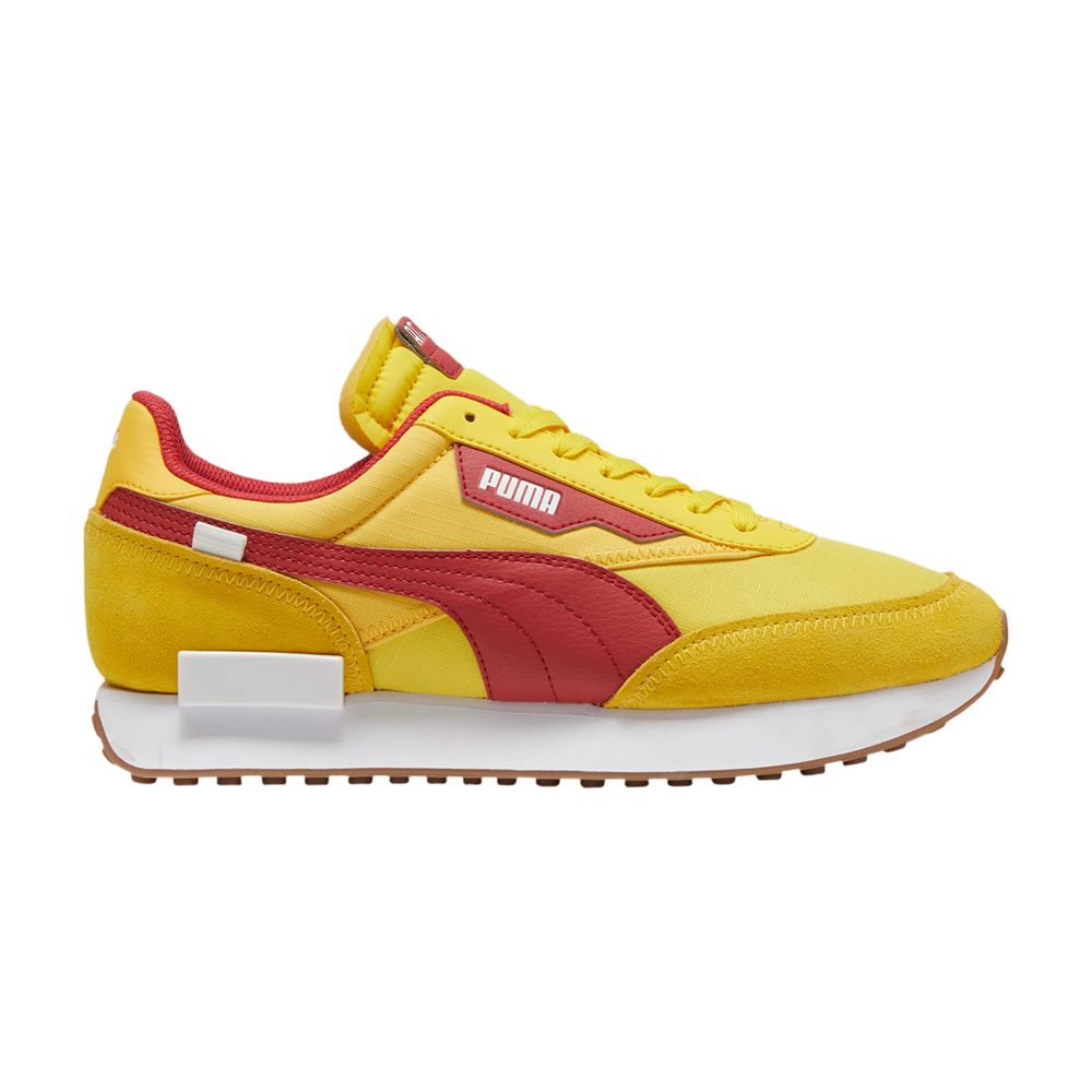 Puma Future Rider Play On 'Pel√© Yellow Club Red' | Men's Size 4 - 393473-20