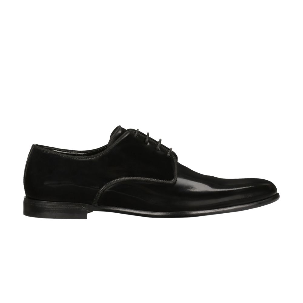 Pre-owned Dolce & Gabbana Brushed Calfskin Derby 'black' | Men's Size 43.5