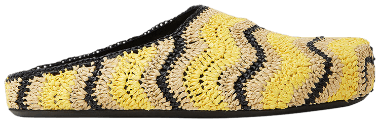 No Vacancy x Marni Fussbet Sabot Raffia Mules 'Yellow'