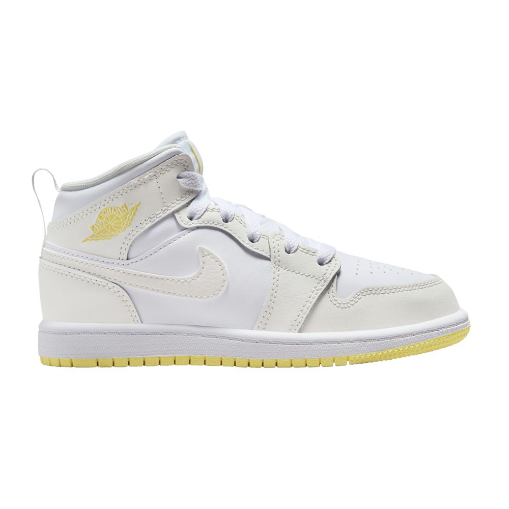 Pre-owned Air Jordan 1 Mid Ps 'sail Light Laser Orange' | Cream | Kid's Size 10.5 In White