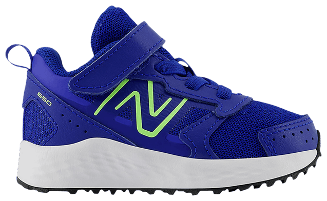 New Balance Fresh Foam 650 Bungee Lace Top Strap Toddler Wide Team Royal Bleached Lime Glow