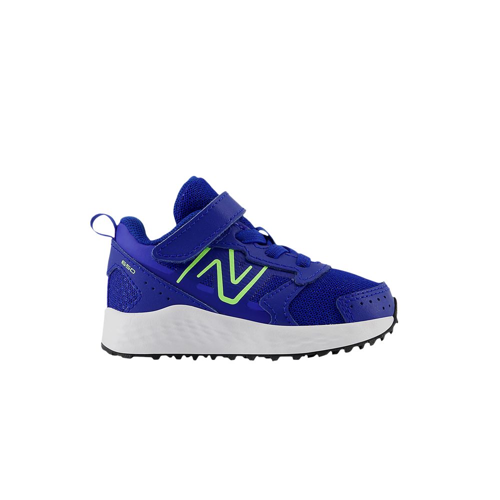 New Balance Fresh Foam 650 Bungee Lace Top Strap Toddler Wide 'Team Royal Bleached Lime Glow' | Blue | Infant Size 9.5
