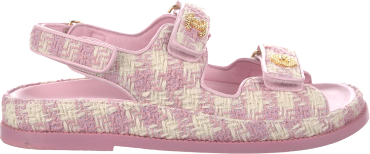 Chanel Wmns Sandal 'Pink Ecru Tweed'