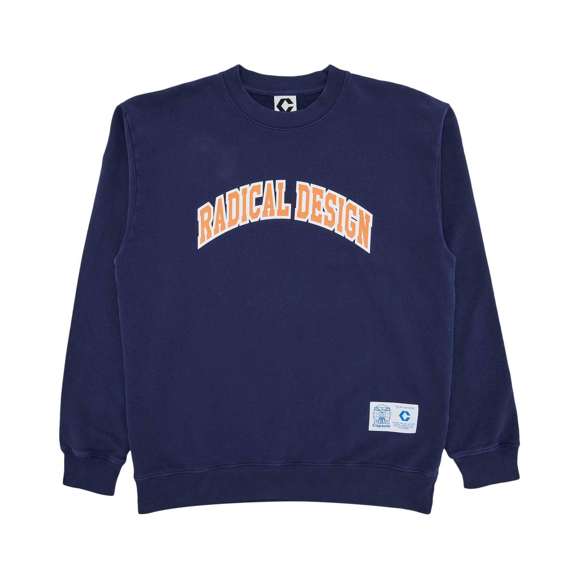 CAPSULE CAPSULE RADICAL DESIGN CREWNECK 'NAVY BLUE/ORANGE'