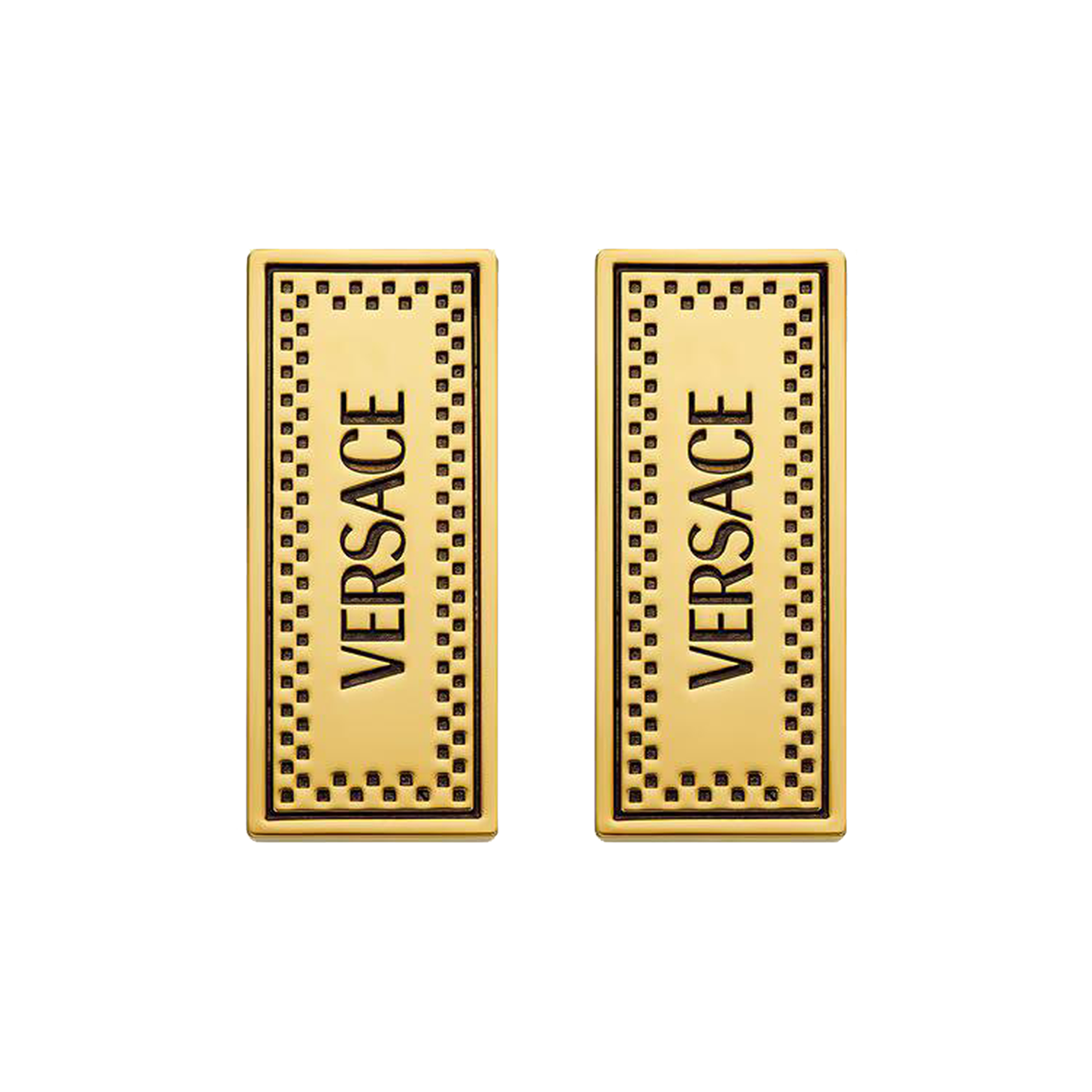 Pre-owned Versace Metal Earrings ' Gold/black'