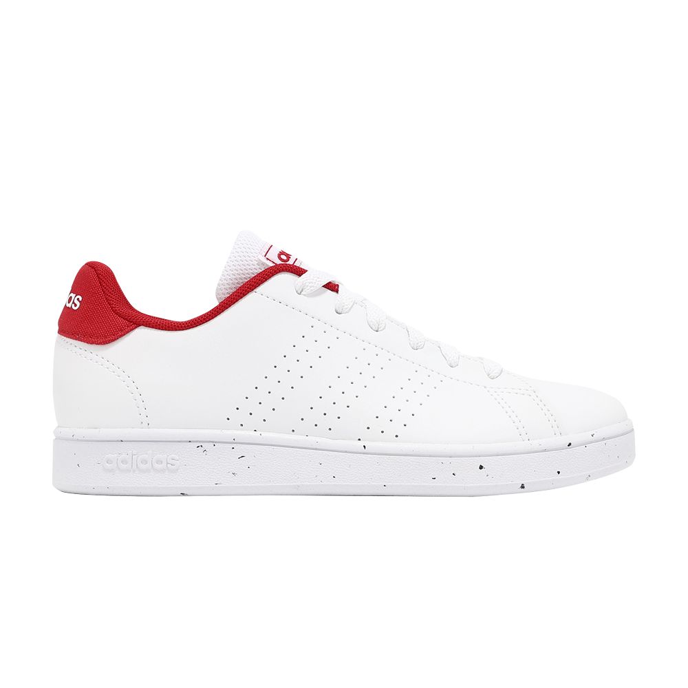 Pre-owned Adidas Originals Adidas Advantage Court K 'white Scarlet' | Kid's Size 13