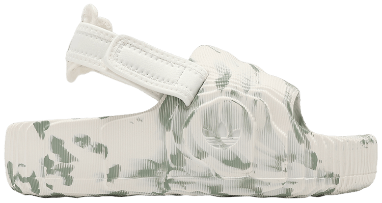 ★adidas★ Adilette 22 XLG White Green IE5652 Buy Wmns Adilette 22 XLG Slide 'Off White Silver Green