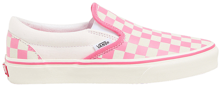 Pink low top checkered vans hot sale