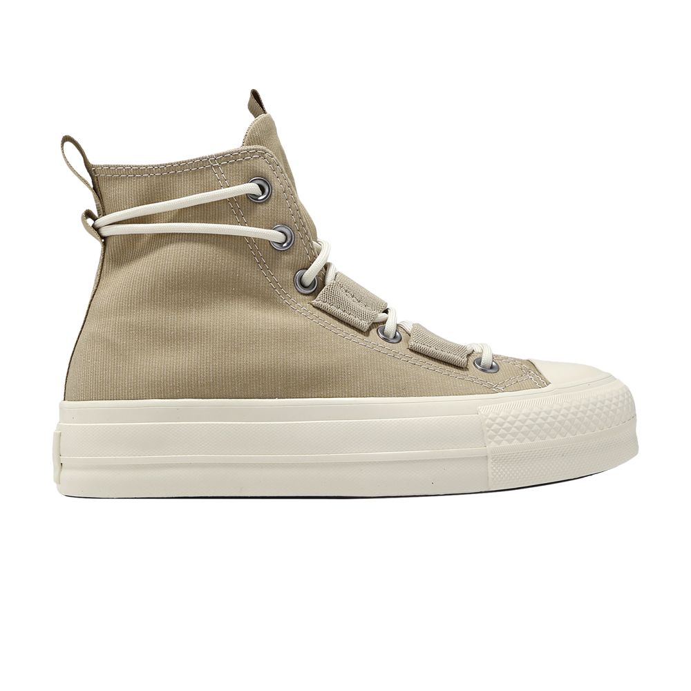 Pre-owned Converse Wmns Chuck Taylor All Star Lift Platform High 'nutty Granola' In Cream