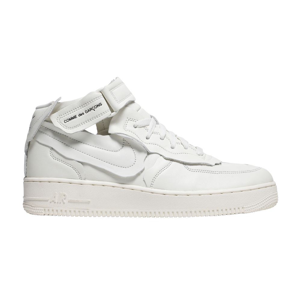 Nike Comme des Garçons x Air Force 1 Mid 'Triple White' | Men's Size 7.5