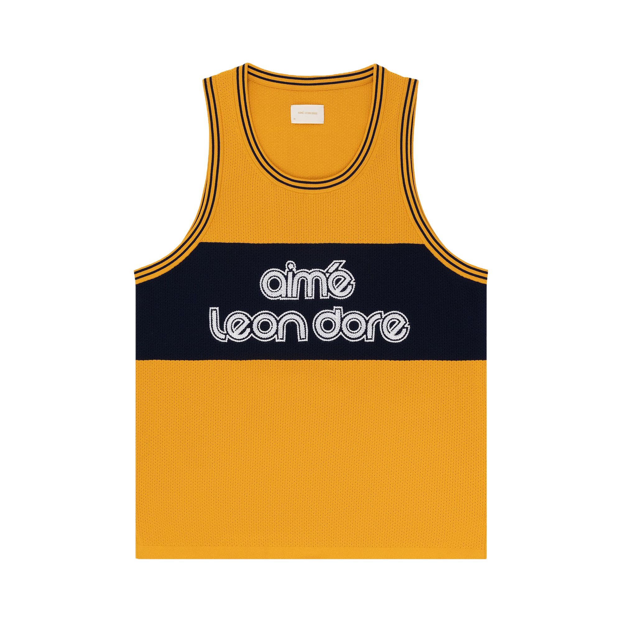 Pre-owned Aimé Leon Dore Knit Basketball Jersey 'yellow' | Men's Size Xl