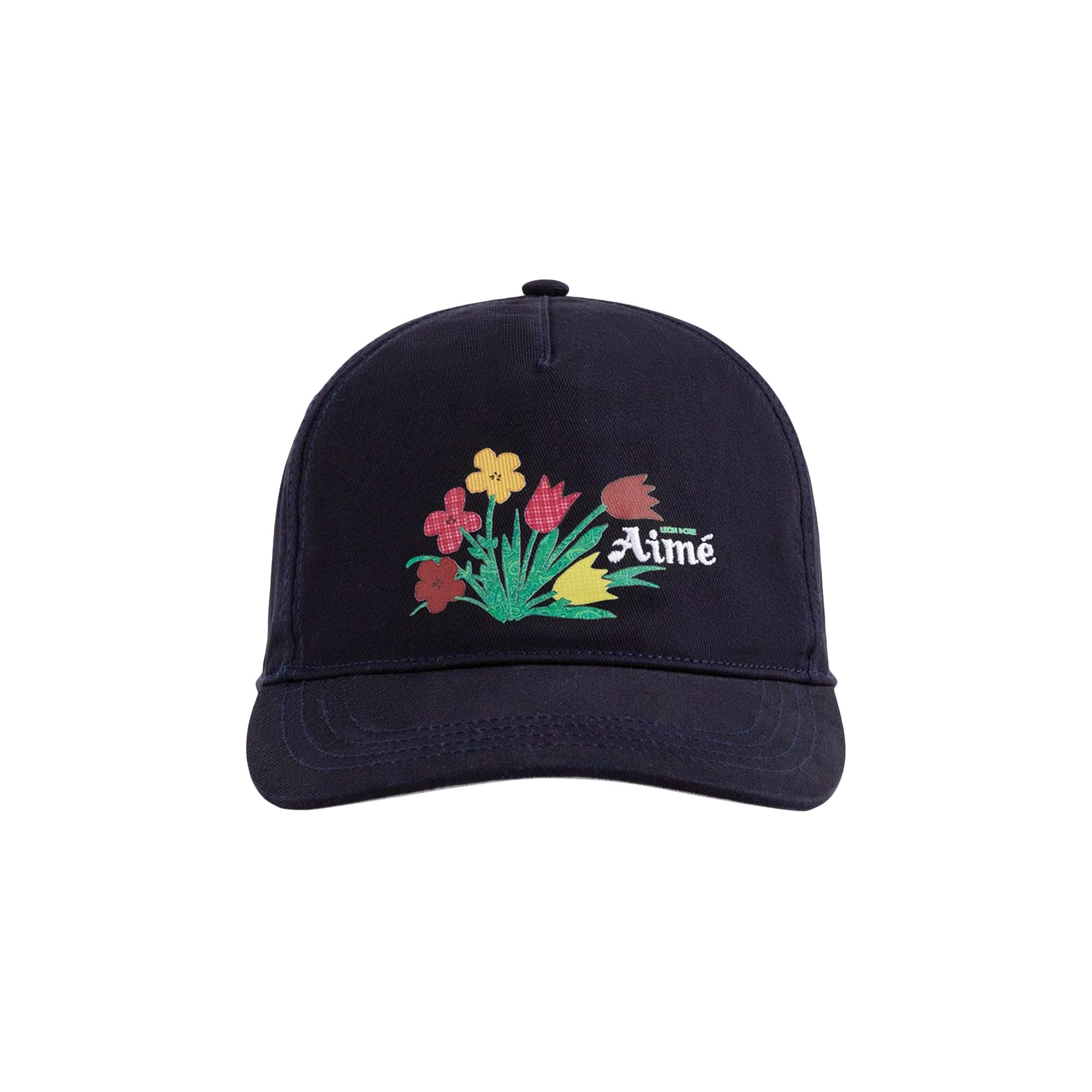 Pre-owned Aimé Leon Dore Floral Chino Hat 'navy Blazer' | Blue | Men's Size Onesize